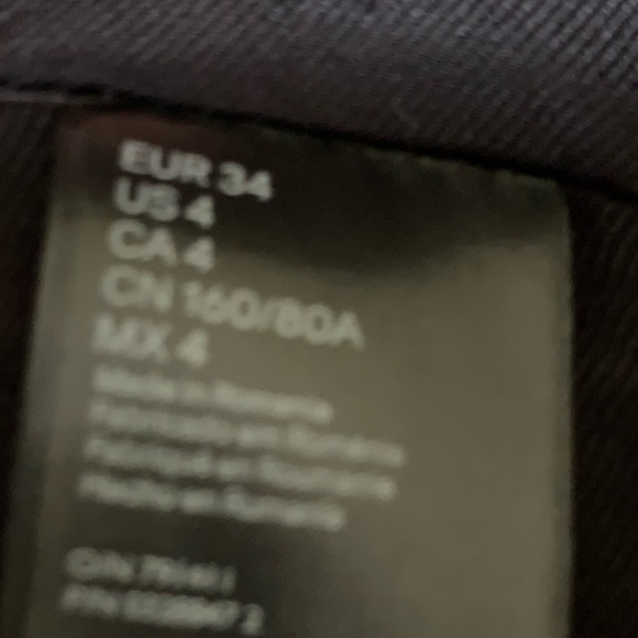 Balmain x H&M dark navy double breasted wool coat with gold buttons Size 4 - Picture 10 of 11